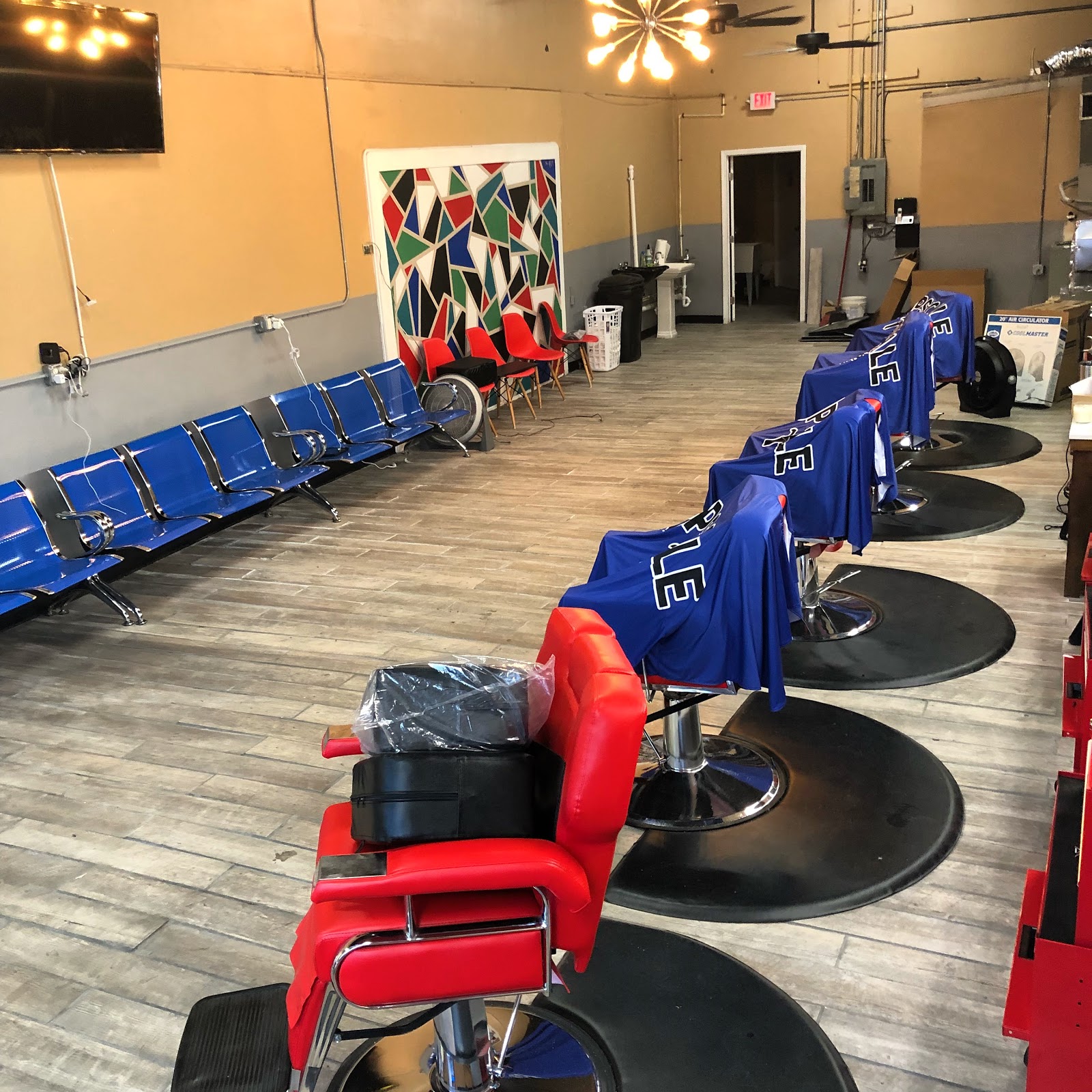 Barber chair detail